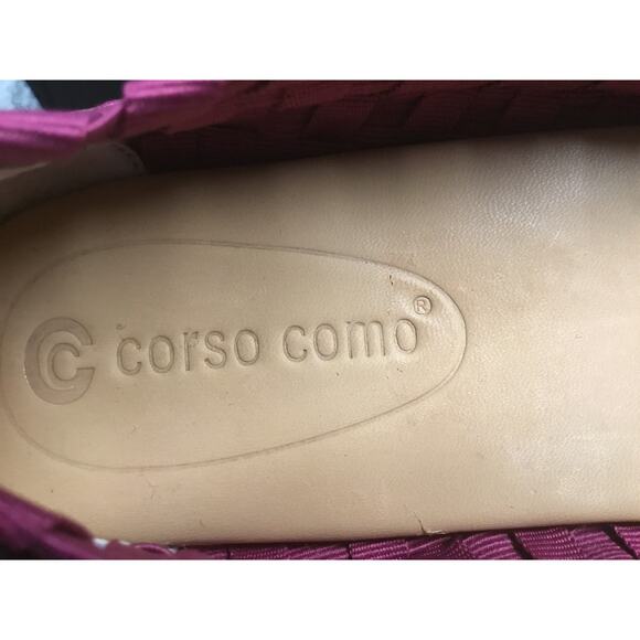 Corso Como Ballet Flats Women's 8M Magenta Woven Elastic Slip-On Classic Comfort - Picture 8 of 8